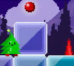 Et billede af et juletræ i et pixelspil.